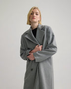Women's Long Wool Coat – Classic Cut & Winter Comfort | FuturaTrend