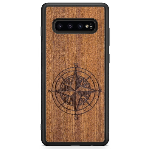Coque iPhone Bois Compass - Protection Premium Écologique Gravée