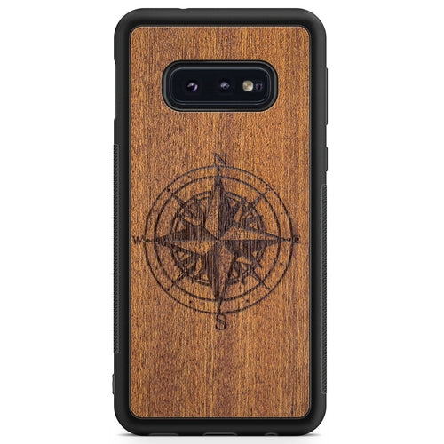 Coque iPhone Bois Compass - Protection Premium Écologique Gravée