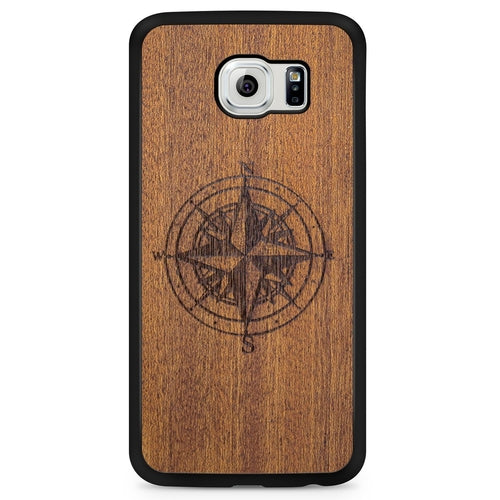 Coque iPhone Bois Compass - Protection Premium Écologique Gravée