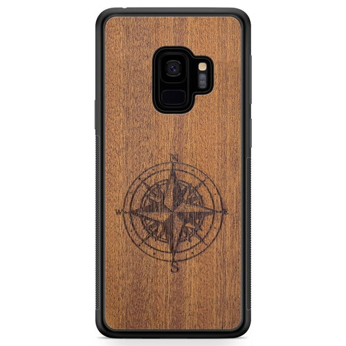 Coque iPhone Bois Compass - Protection Premium Écologique Gravée