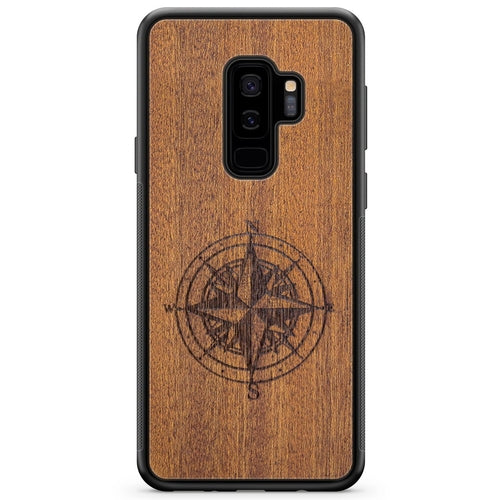 Coque iPhone Bois Compass - Protection Premium Écologique Gravée