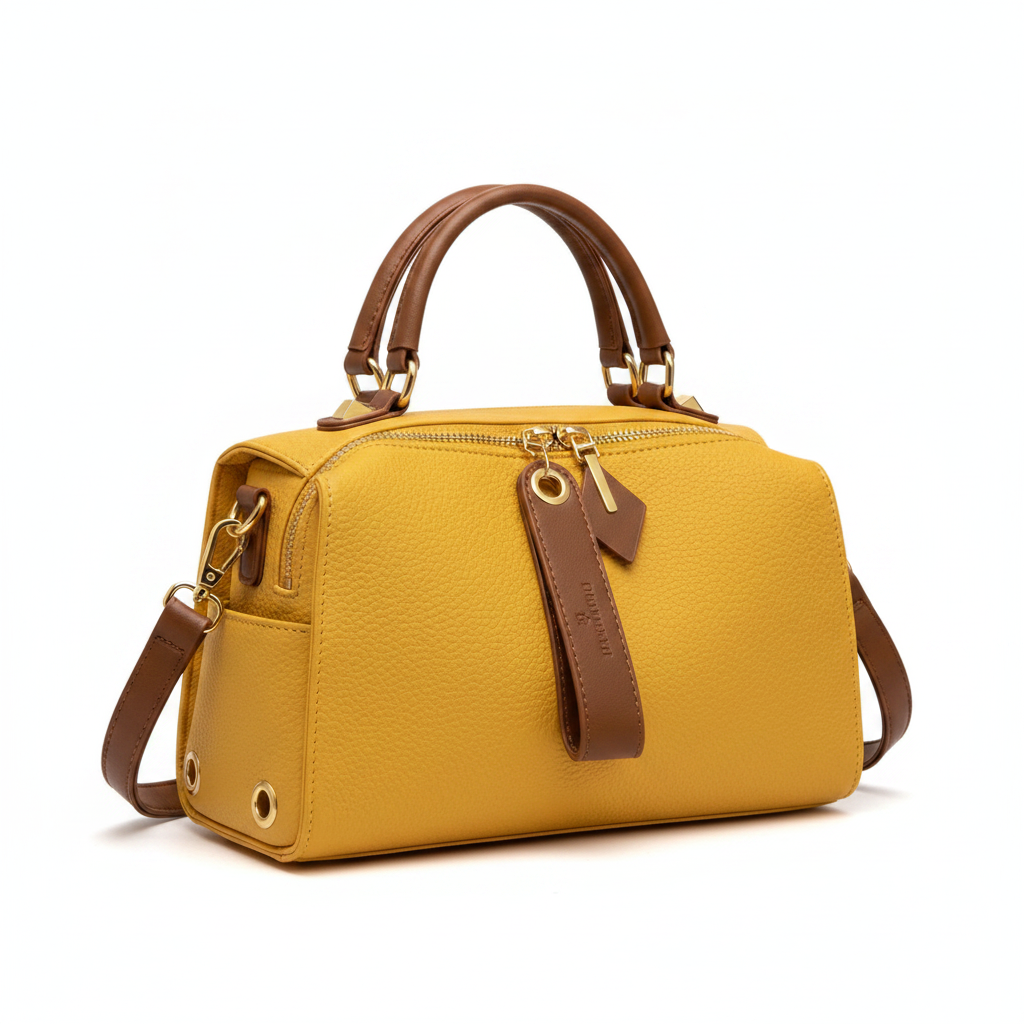 Sac jaune fond blanc