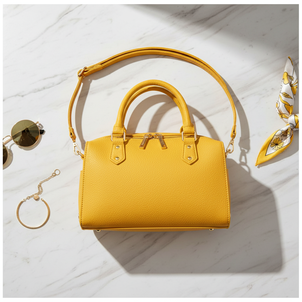 Sac jaune marbre