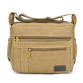 Sac Bandoulière Femme Toile — Sac Messenger Crossbody Multipoches 33x24x16 cm