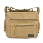 Sac Bandoulière Femme Toile — Sac Messenger Crossbody Multipoches 33x24x16 cm