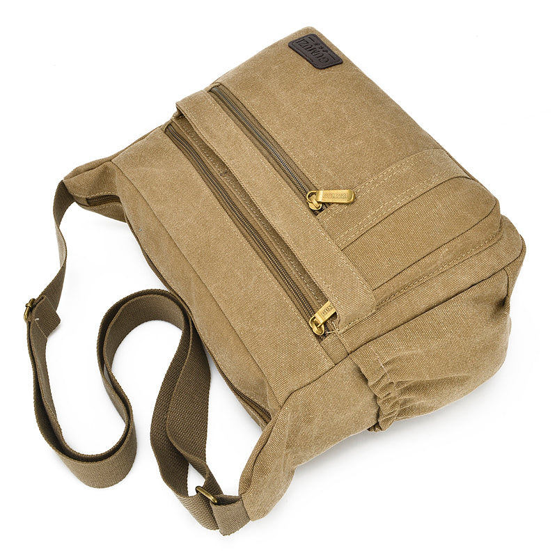 Sac Bandoulière Femme Toile — Sac Messenger Crossbody Multipoches 33x24x16 cm