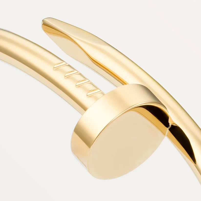 Bracelet Jonc Clou Minimaliste – Bangle Élégant Doré – Femme