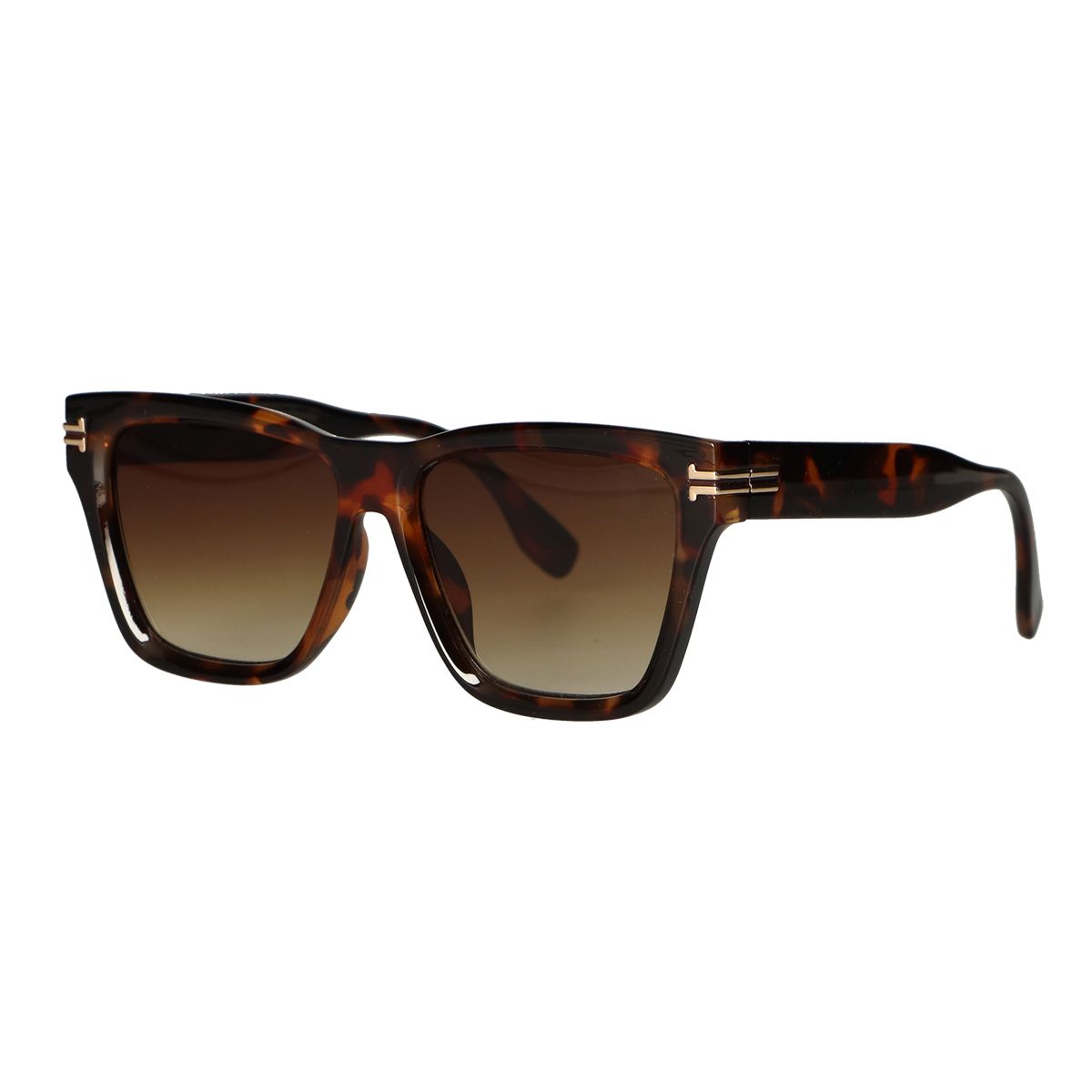 Spectrum sunglasses statement square tortoise brown glass women-0